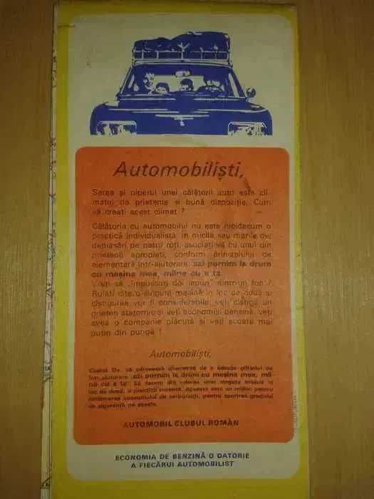 Manusi din piele pentru soferii Automobil Club Roman + harta ACR anii 70