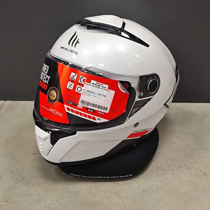 ПРОМОЦИЯ  Каска MT Thunder 4 SV WHITE - Код: 37874