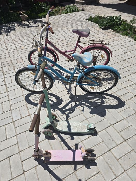 Велосипед и самокат