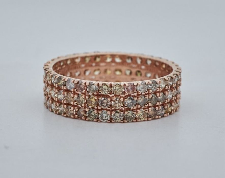 Inel aur roz 14K Diamante 1.95 ct