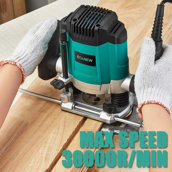 STANEW Електрическа  фреза 1200 W с  12 режещи инструмента, 6 скорости