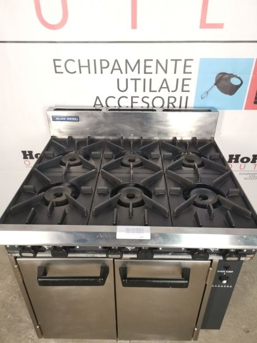 BLUE SEAL Masina de gatit cu 6 focuri; Aragaz profesional cu 6 ochiuri