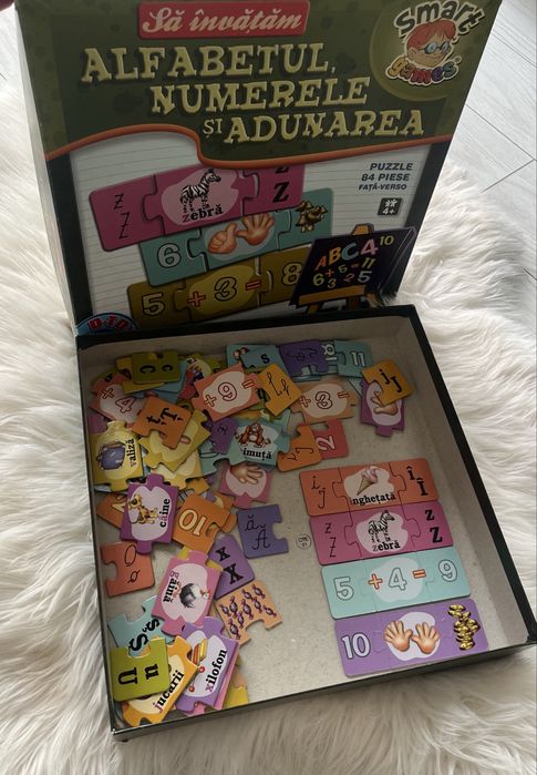 Joc educativ "Sa Invatam Alfabetul, Numerele si Adunarea", 4+ ani