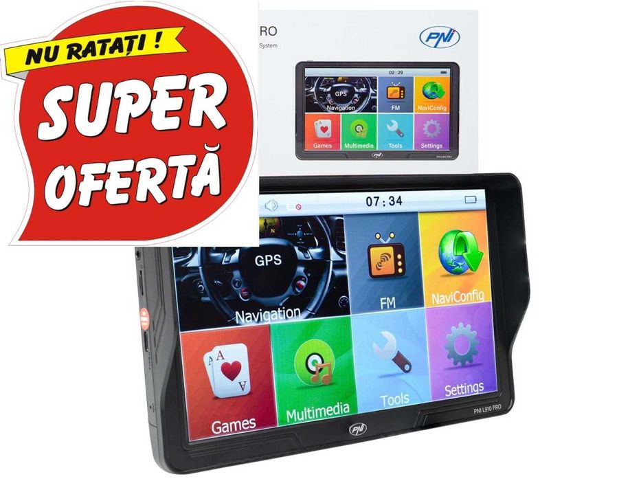 GPS camion, PNI L910 Pro -ecran 9"-full europa cu igo primo