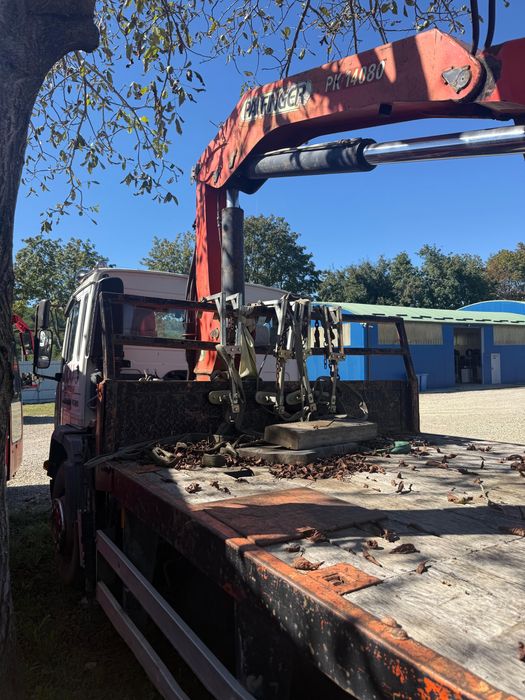 Camion volvo platformă cu macara Palfinger PK 14000
