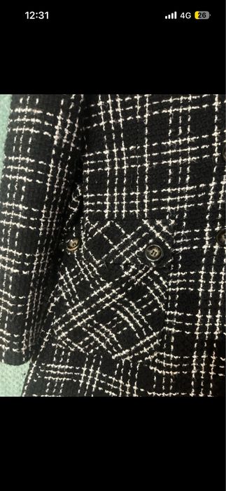 Palton elegant  alb negru misse ditti