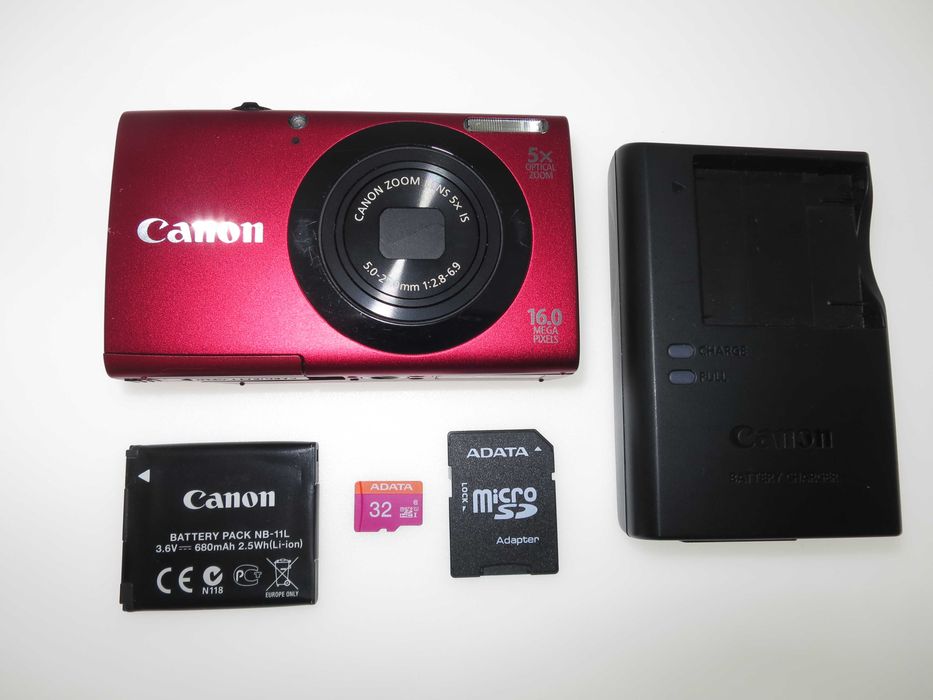 Canon PowerShot A3400 червен компактен цифров фотоапарат камера отличе
