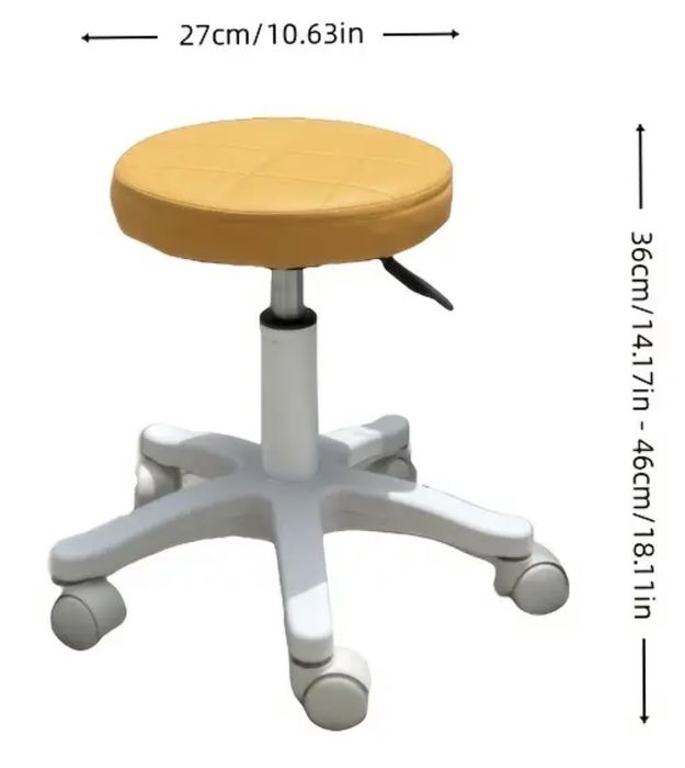 Въртящ се повдигащ стол с макара за салон или дом, кръгъл стол