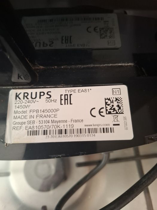 Vand esspressor Krups defect !EA8105