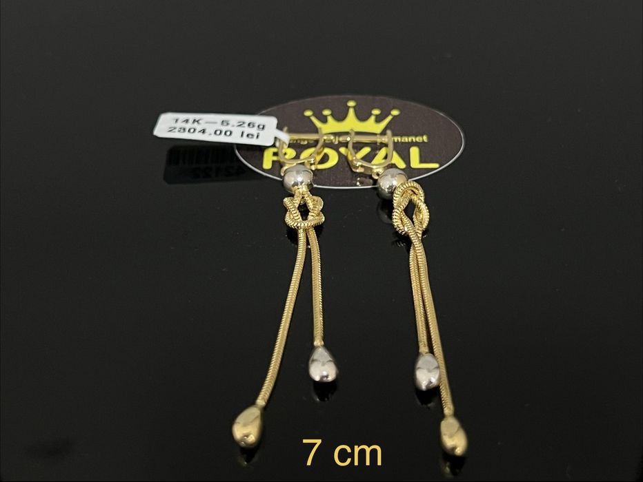 Bijuteria Royal CB : Cercei dama aur 14k 5,26gr