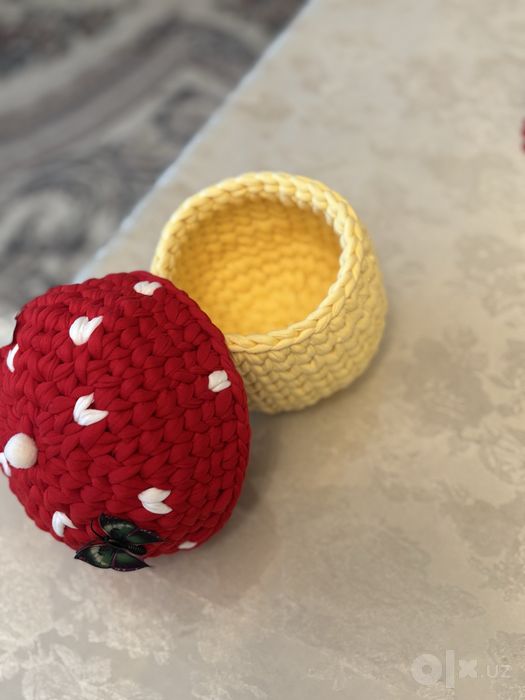 Вязаные шкатулки и декоративные корзинки ручной работы / Handmade