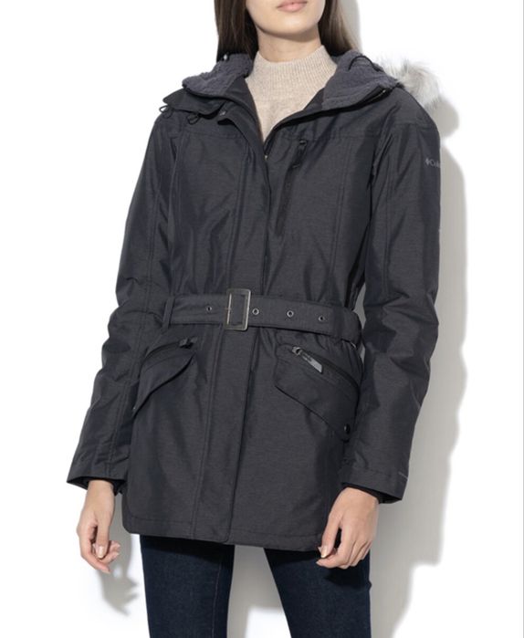 Columbia jacheta cu gluga si Omni Tech Carson Pass II pe gri inchis xs/34