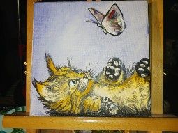 Tablou pictat ulei/panza 20x20