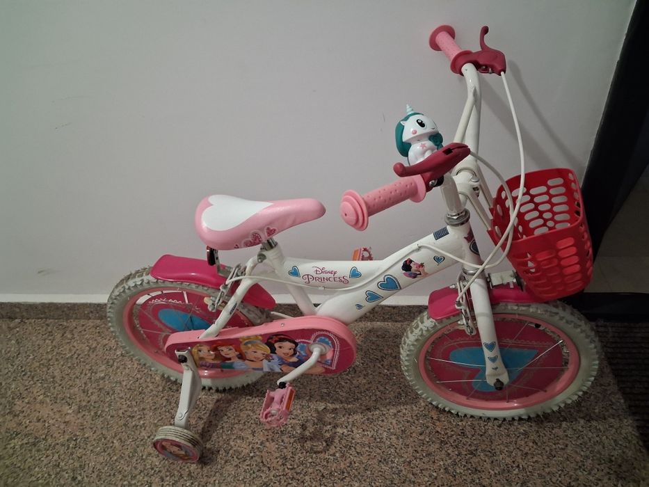 Bicicleta fetita  alb - roz 16'