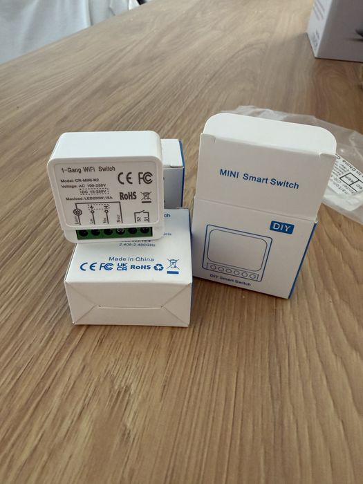 Releu inteligent Mini WiFi Switch 16A, compatibil Tuya / Smart Life, montaj în doză