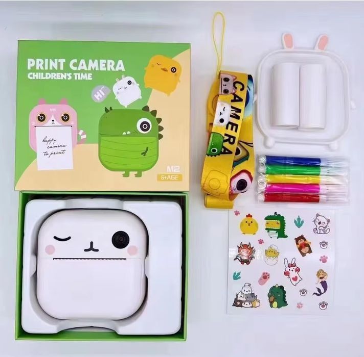 Aparat Foto-Video Digital Pentru Copii,Cu Functie De Printare Instant