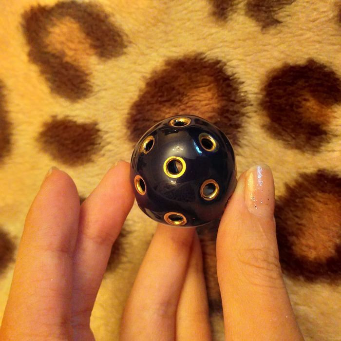 Игольница Ёж Ёжик КФС 1960-70е кобальт золочение фарфор