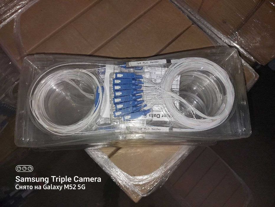 сплиттер Оптический на 8 абонентов 1x8 комплект с каробкой. Новый.