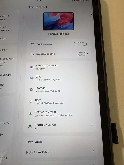 Tableta lenovo idea tab