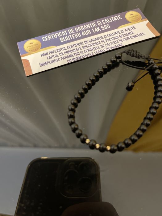 Bratara cu bile aur 14k cu certificat de garantie si calitate
