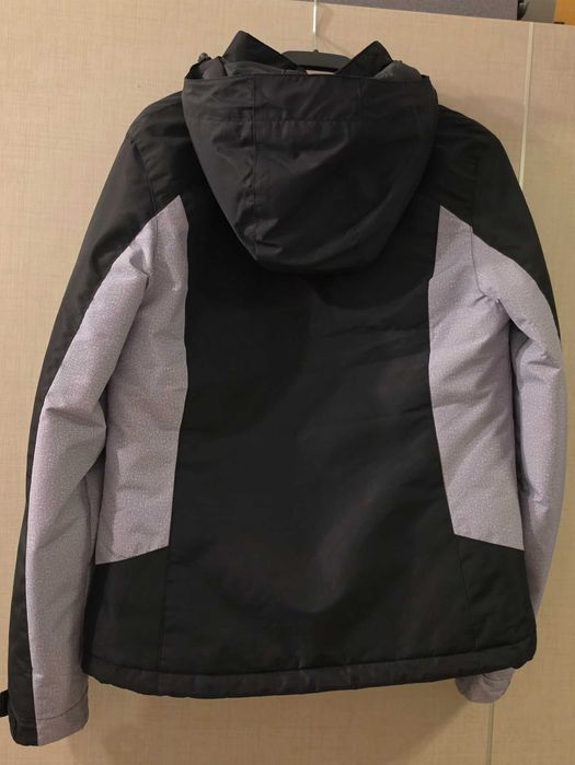 Geaca schi McKINLEY dama XS 34 Aquabase impermeabila snowboard iarna gluga jacheta zapada outdoor trekking negru alb gri