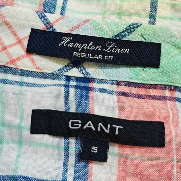 SALE % GANT 100% Ленена мъжка риза с къс ръкав размер S