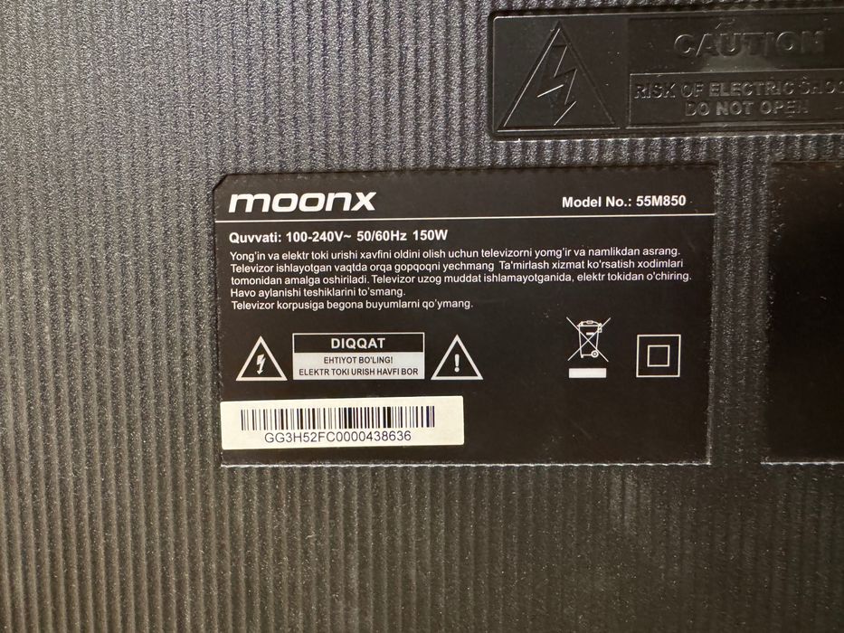 Телевизор Moonx 55" 4K Smart TV