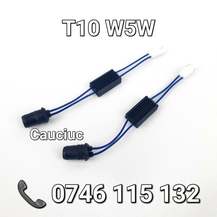 Set-Anulator Eroare Bec Ars-CANBUS-LED-T10 H1 H3 H7 H8 H9 H11-Aluminiu