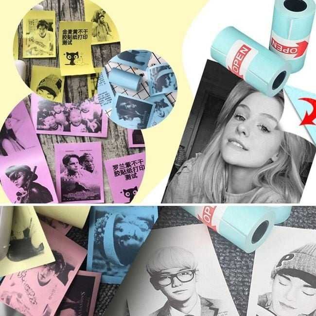 Mini imprimanta termica,portabila,bluetooth,IOS si Android,6 Role