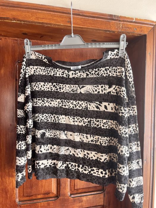 Леко-прозираща, с животински принт блуза Liu Jo