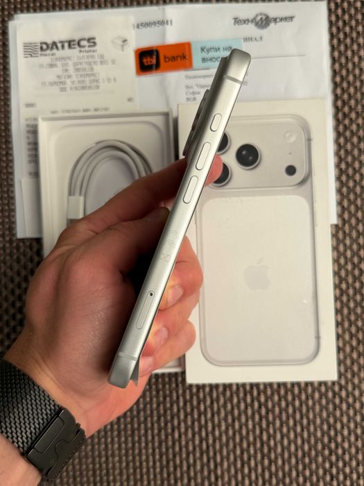 24М ГАРАНЦИЯ! iPhone 17 Pro Лизинг от 40€/мес Silver 256GB сив / бял