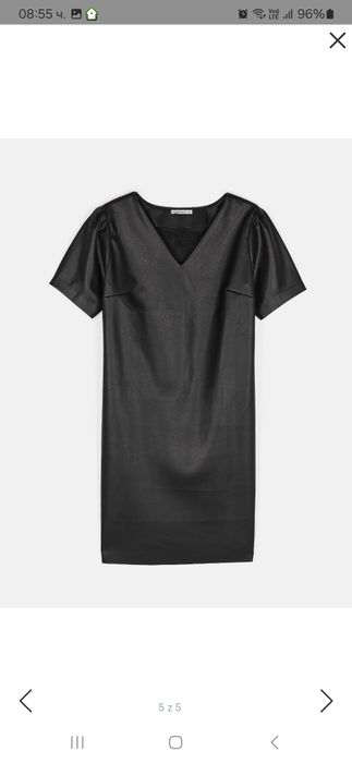 Страхотна кожена рокля