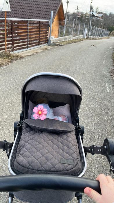 Carut 2 in 1, scoica juju + leagan electric