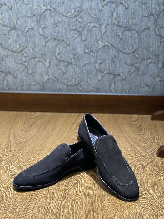 Мужские лоферы из замши