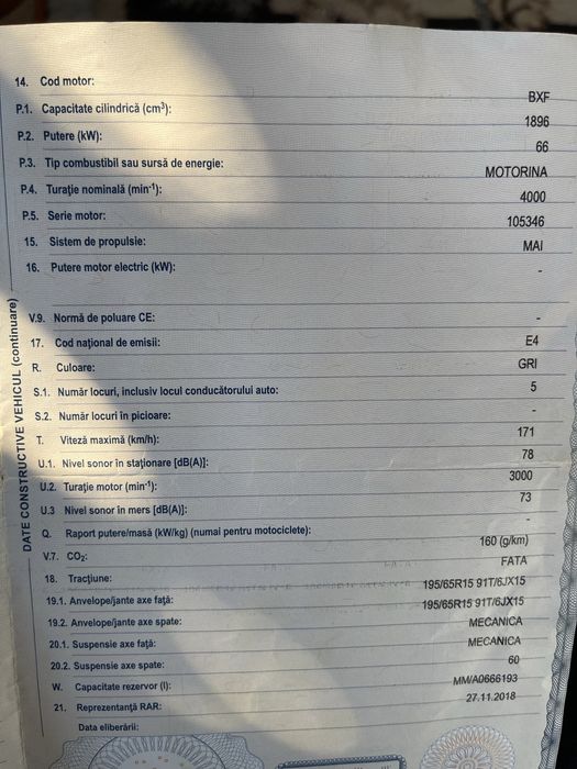 Vand motor 1.9 TDI