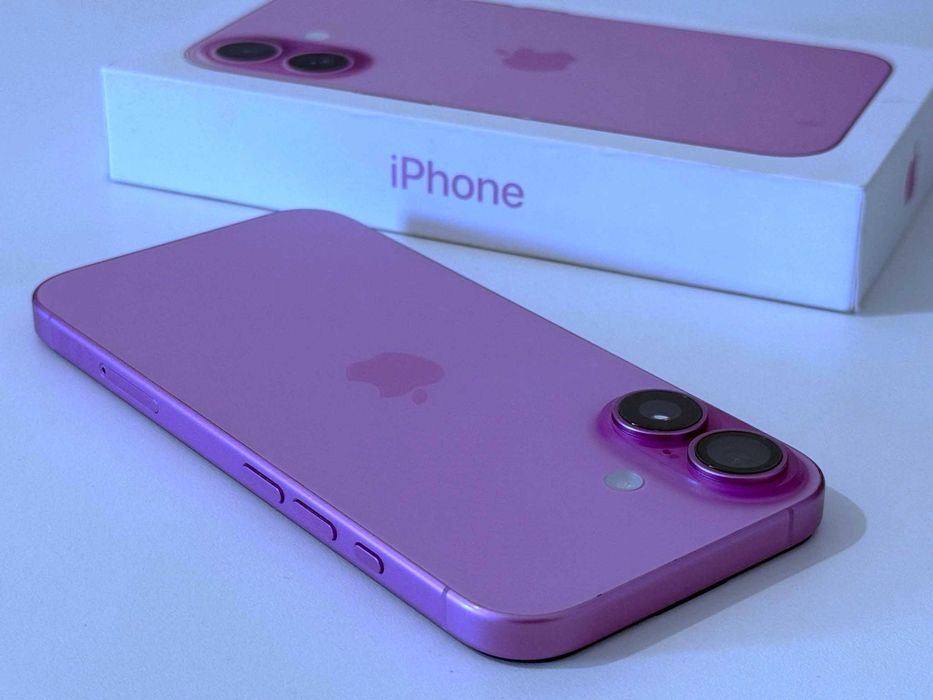 Бартер! Като НОВ! iPhone 16 Pink (Розов) 91% Батерия.