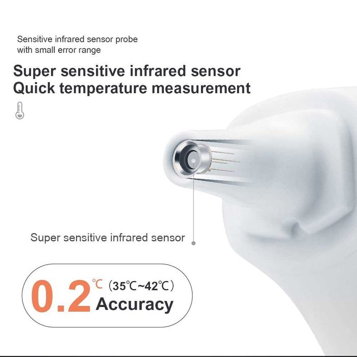 Термометър за чело и уши Berrcom за бебета, деца и възрастни
