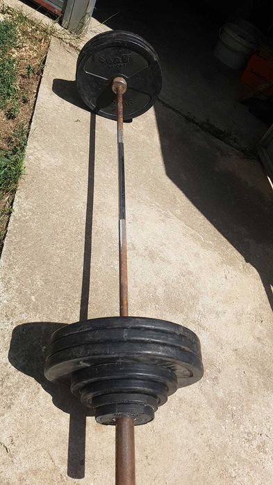 Дъмбели 6 лв. кг. Продават се на килограм.Лост 35 см 30 мм