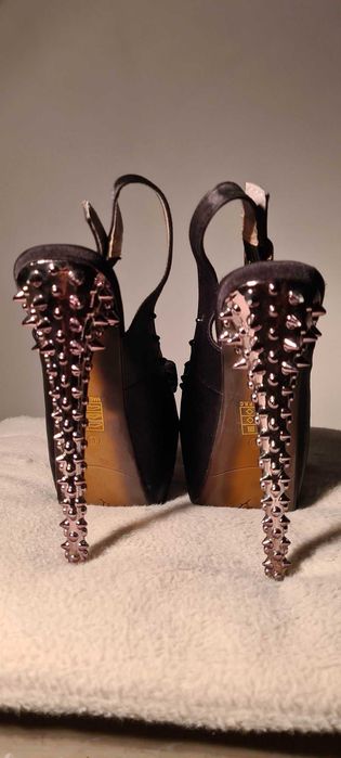 Pantofi Toc kinky cu tinte