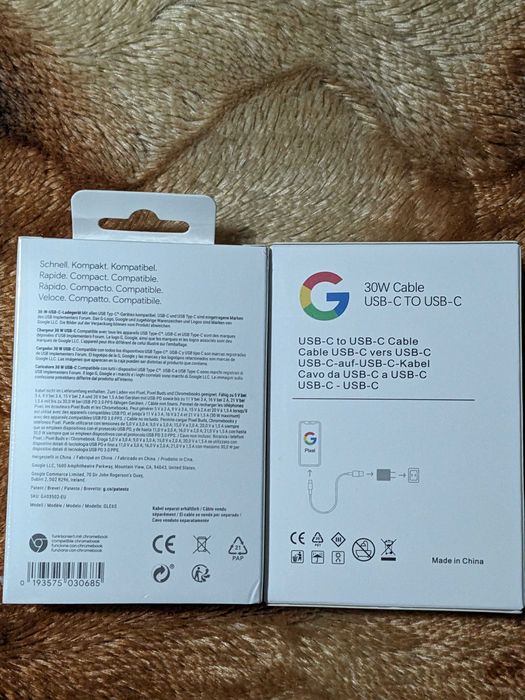 Зарядное устройство Google 30W + Cable