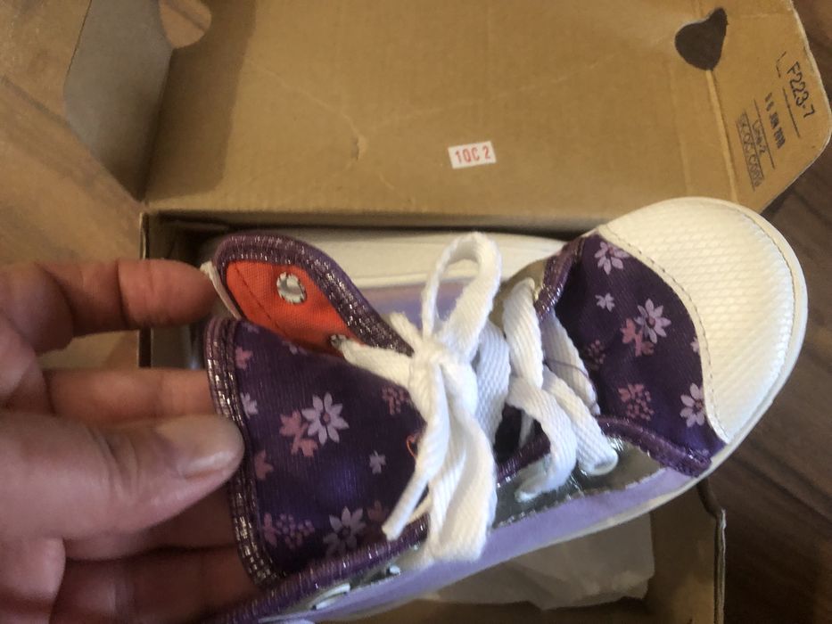 Летни платнени кецове, момиче, цип/връзки - 27ном