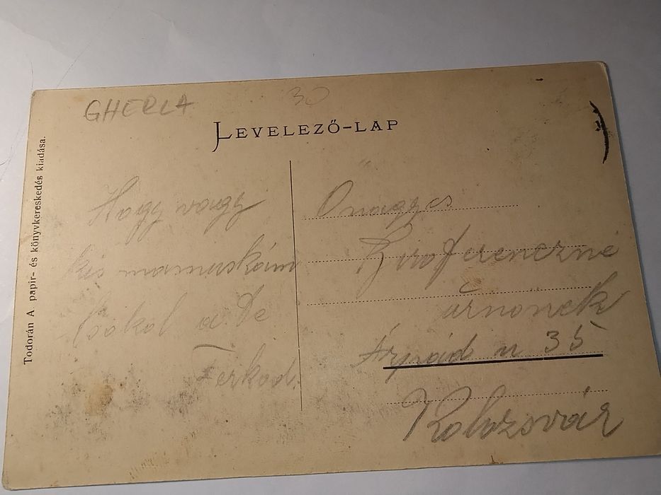 Carte poștală Gherla/ Szamosujvar levelezö-lap