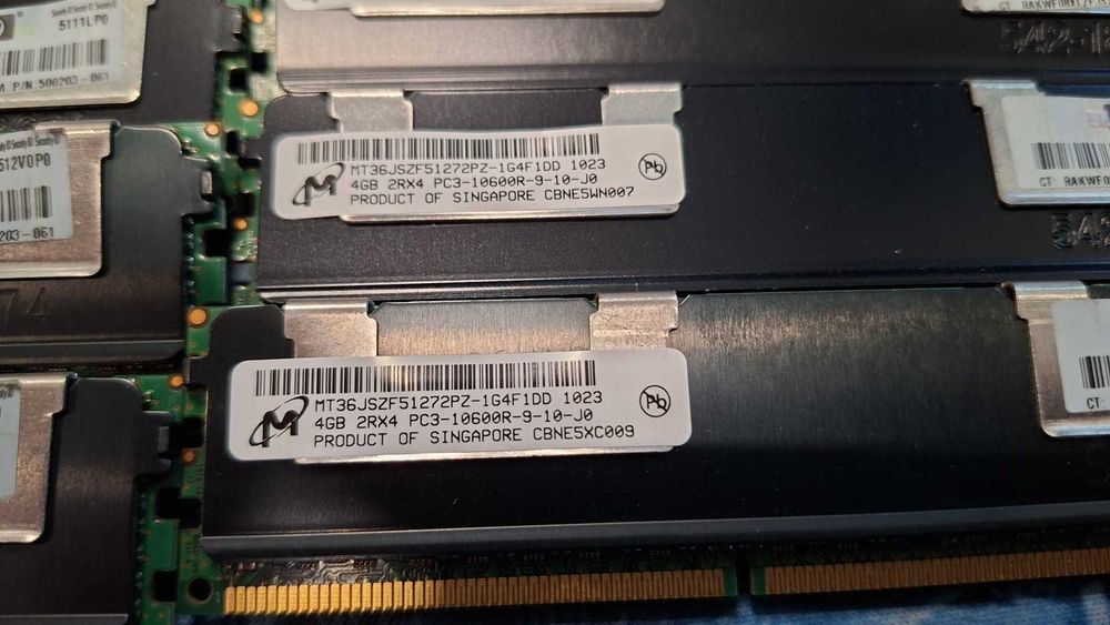 Vând memorie RAM server – Micron 4GB DDR3 ECC Registered (RDIMM) mai multe bucati doar pentru servere