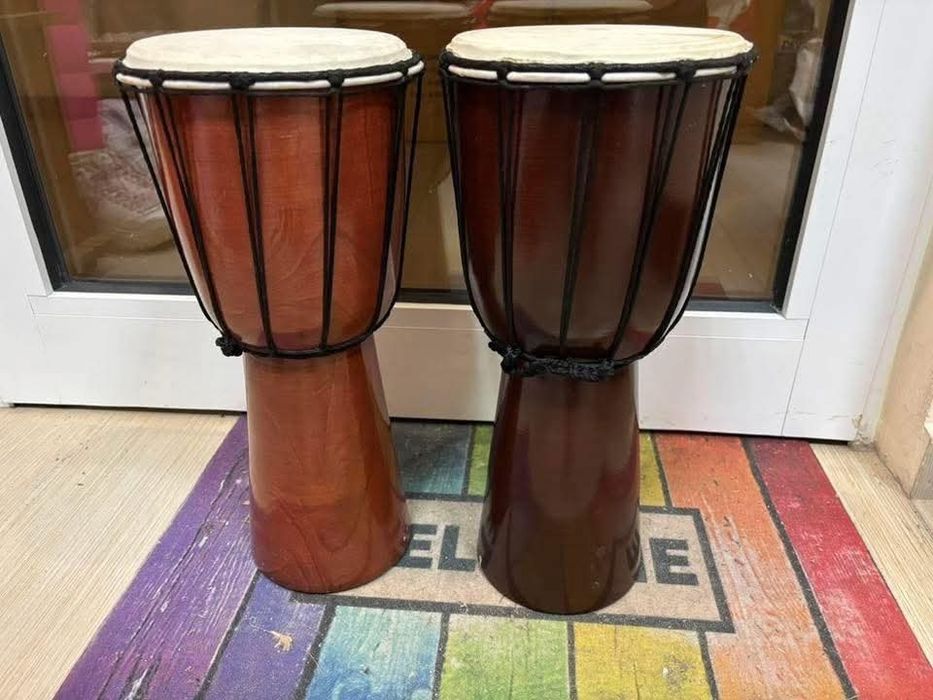 Африканска терамбука / дарбука – ръчна изработка, махагон, естествена