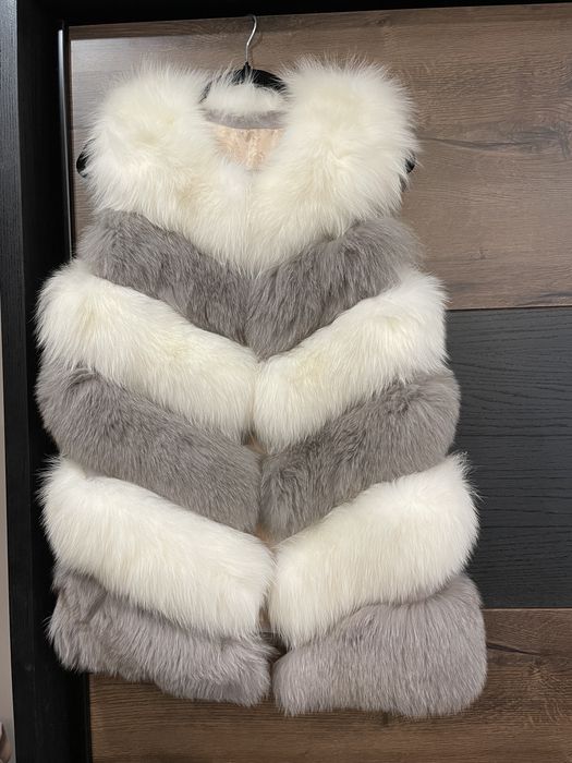 Елек от естествен косъм лисица