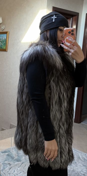 Vesta de blana de vulpe