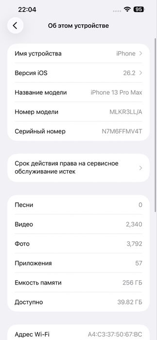 iPHONE 13 pro MAX 256Gb