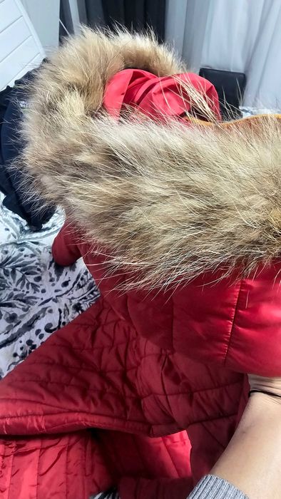 Яке exclusive с естествен гъши пух цвят червен, размер s