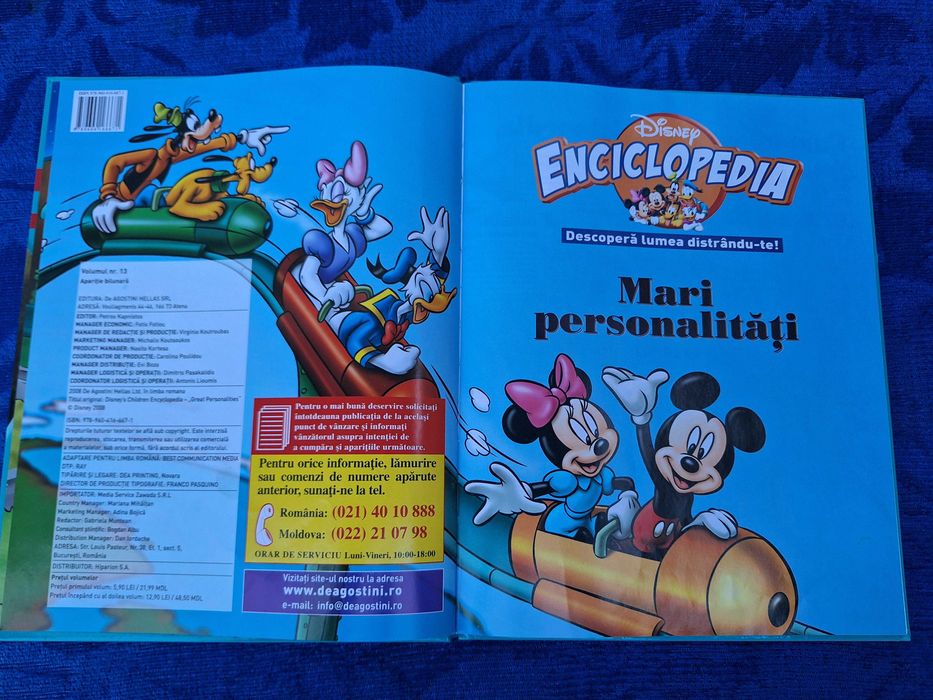 DeAgostini Enciclopedia Disney Mickey Mouse carte copii  Personalitati