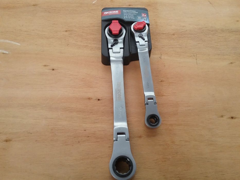 Krone - Set 2chei inelare cu clichet articulate , Cr-V , 4in1